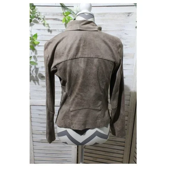 Zara Faux Vegan Suede Moto Jacket (172)🦋 - Picture 8 of 14